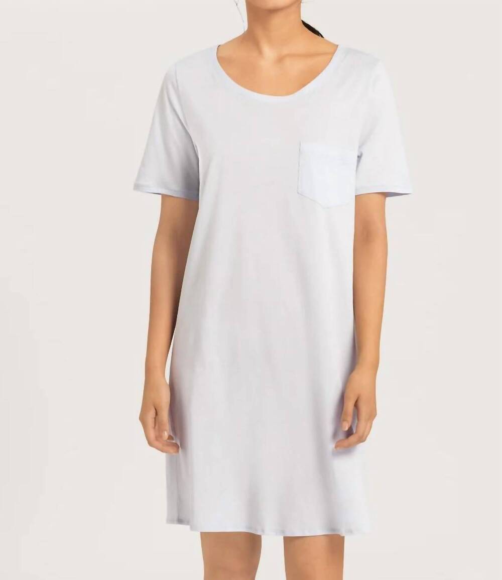 NEW HANRO round neck nightgown in blue glow